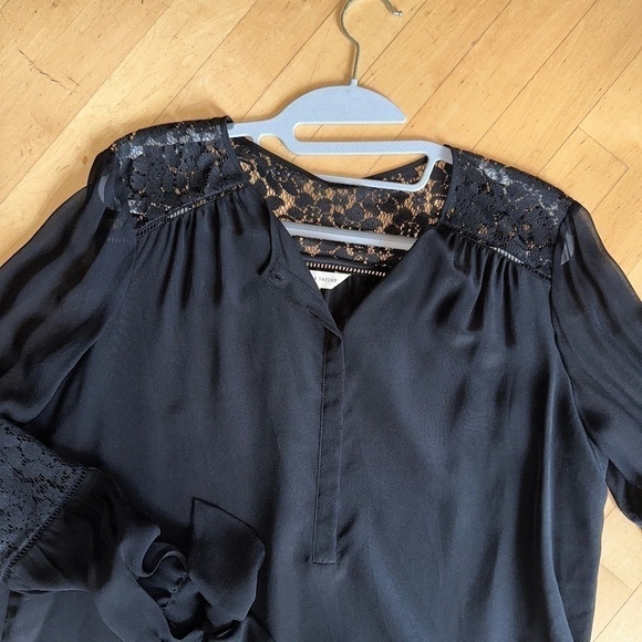 Rebecca Taylor Black silk Sara top, 8. CB2013 - Picture 6 of 7